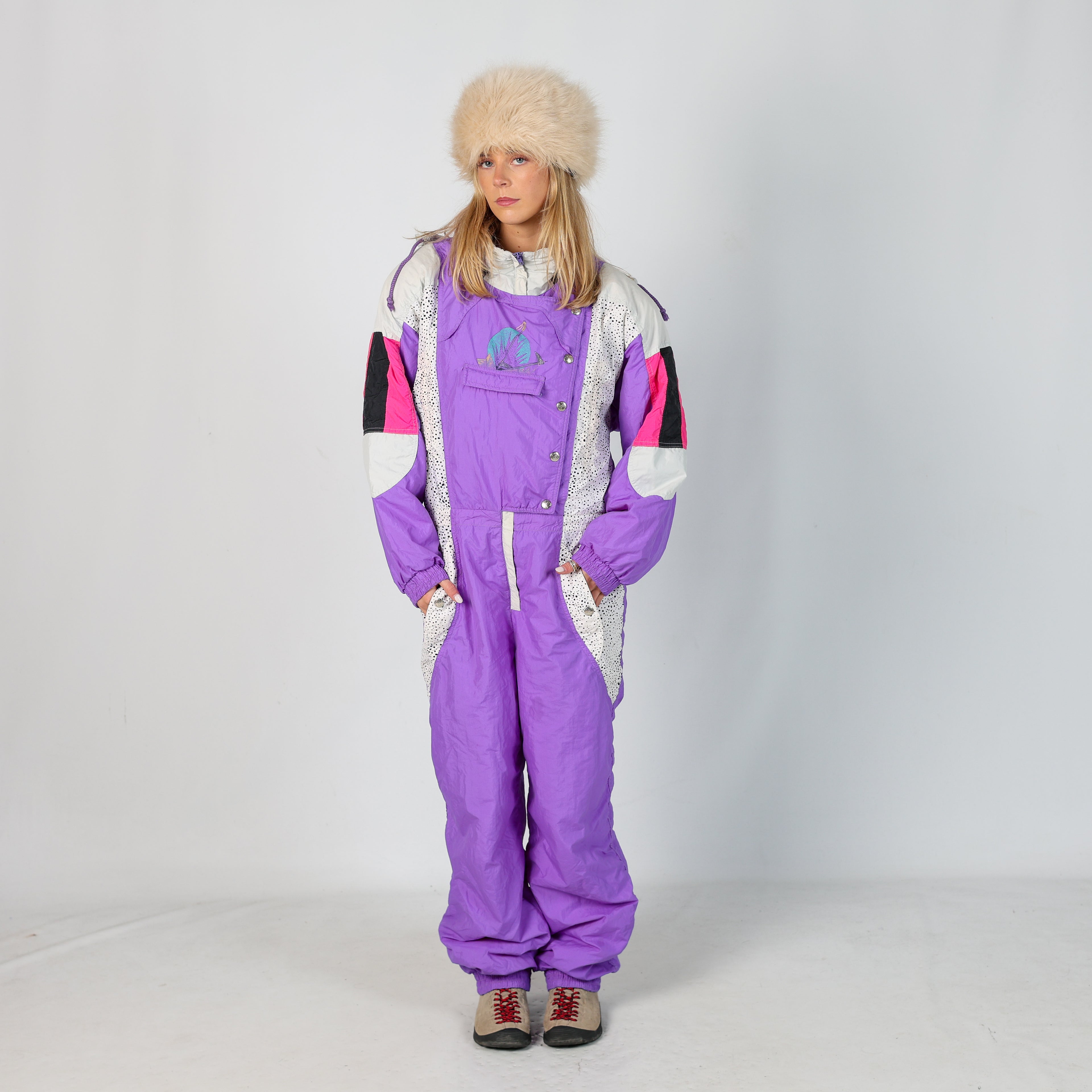 Purple 80s Rodeo Ski Suit  (L)