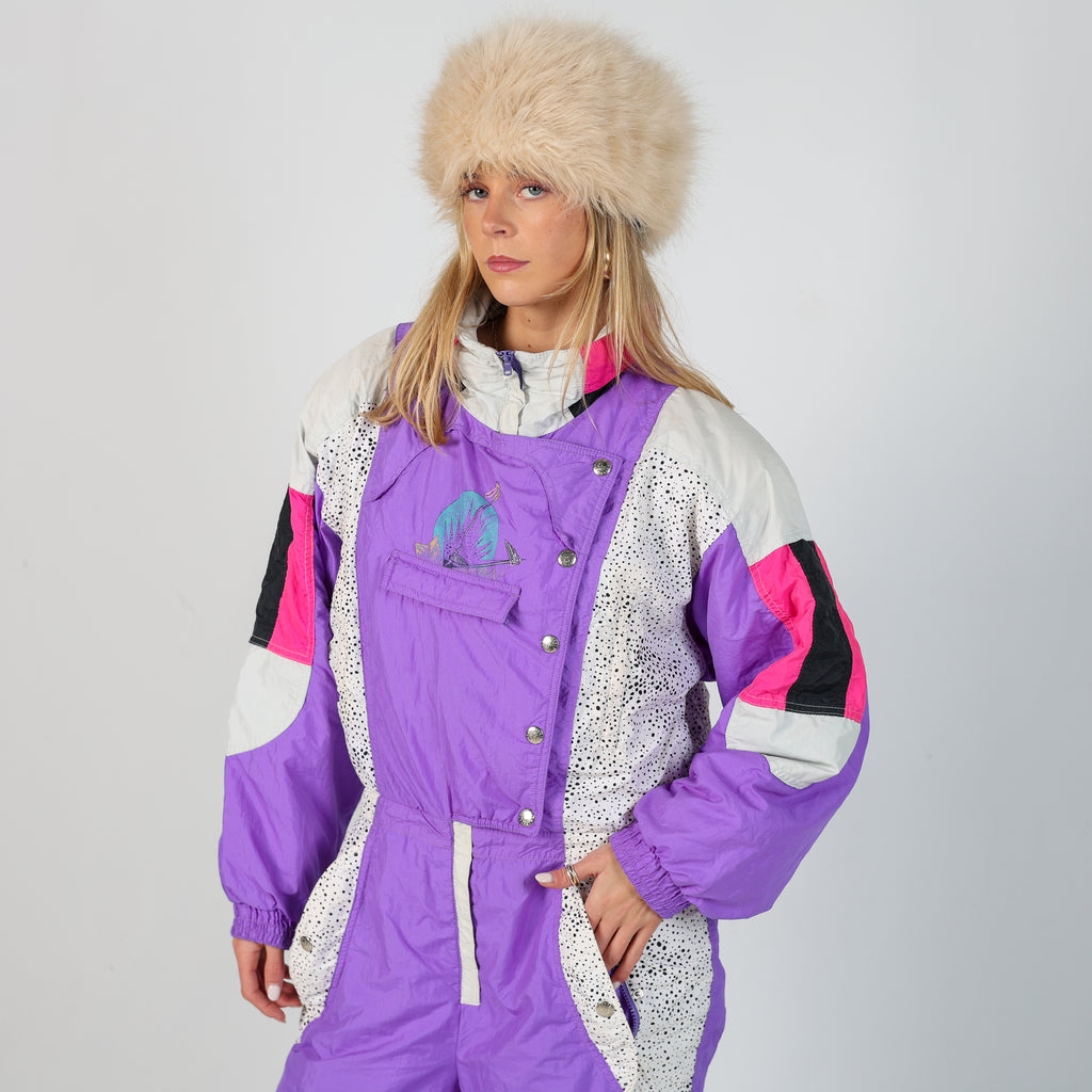 Purple 80s Rodeo Ski Suit  (L)