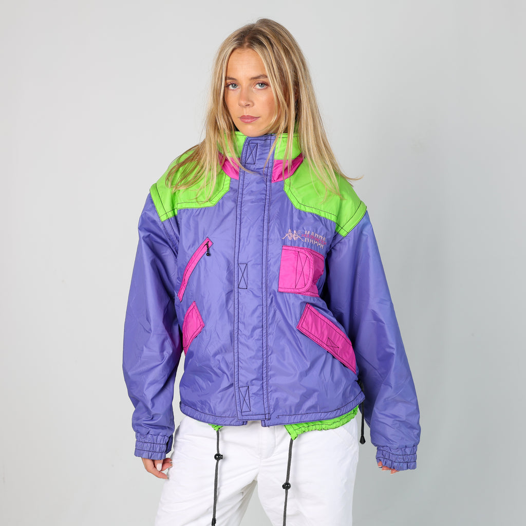 Purple y2ks Kappa Ski Jacket Fleece Lined (M)