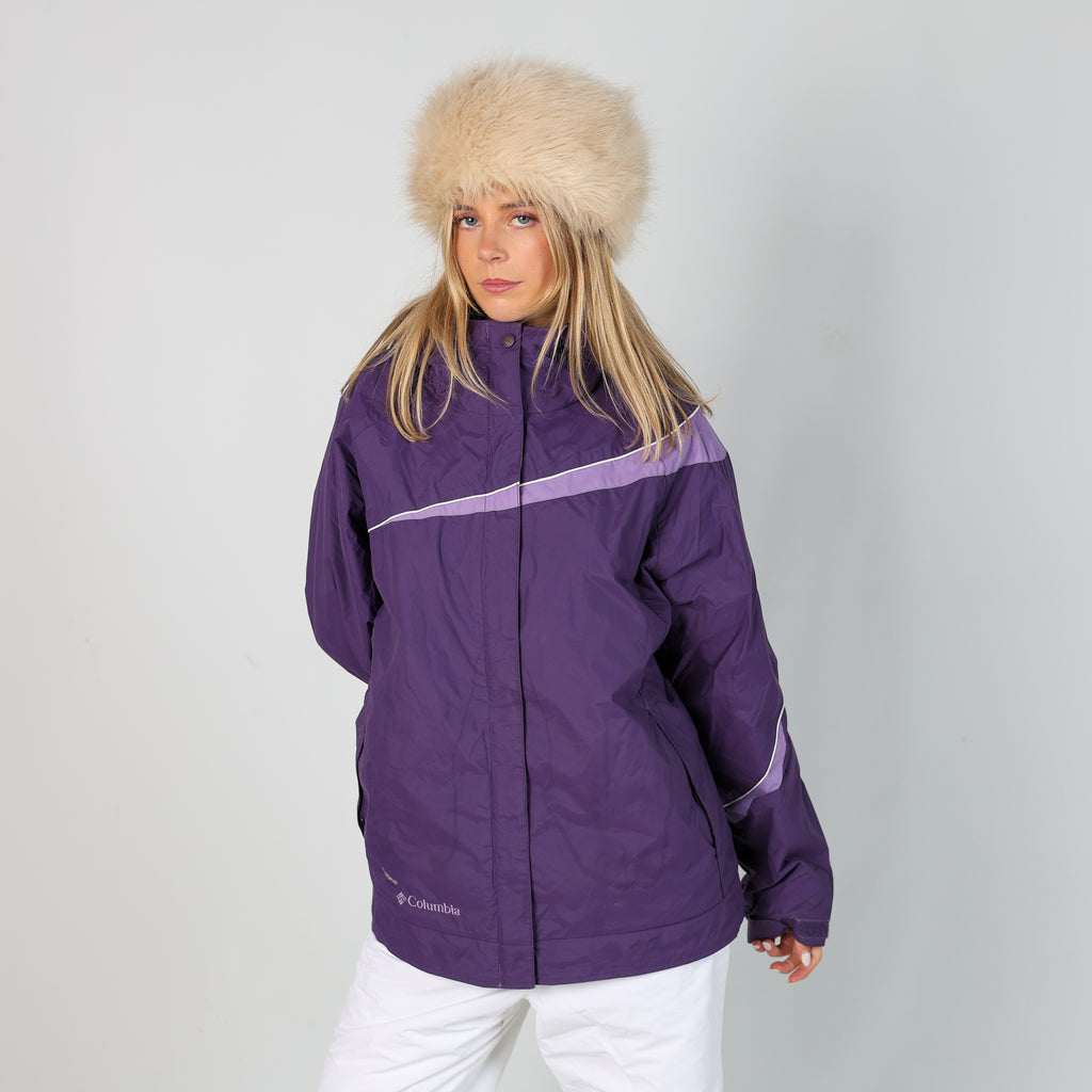 Purple y2ks Columbia Ski Jacket Fleece Lined (XL)