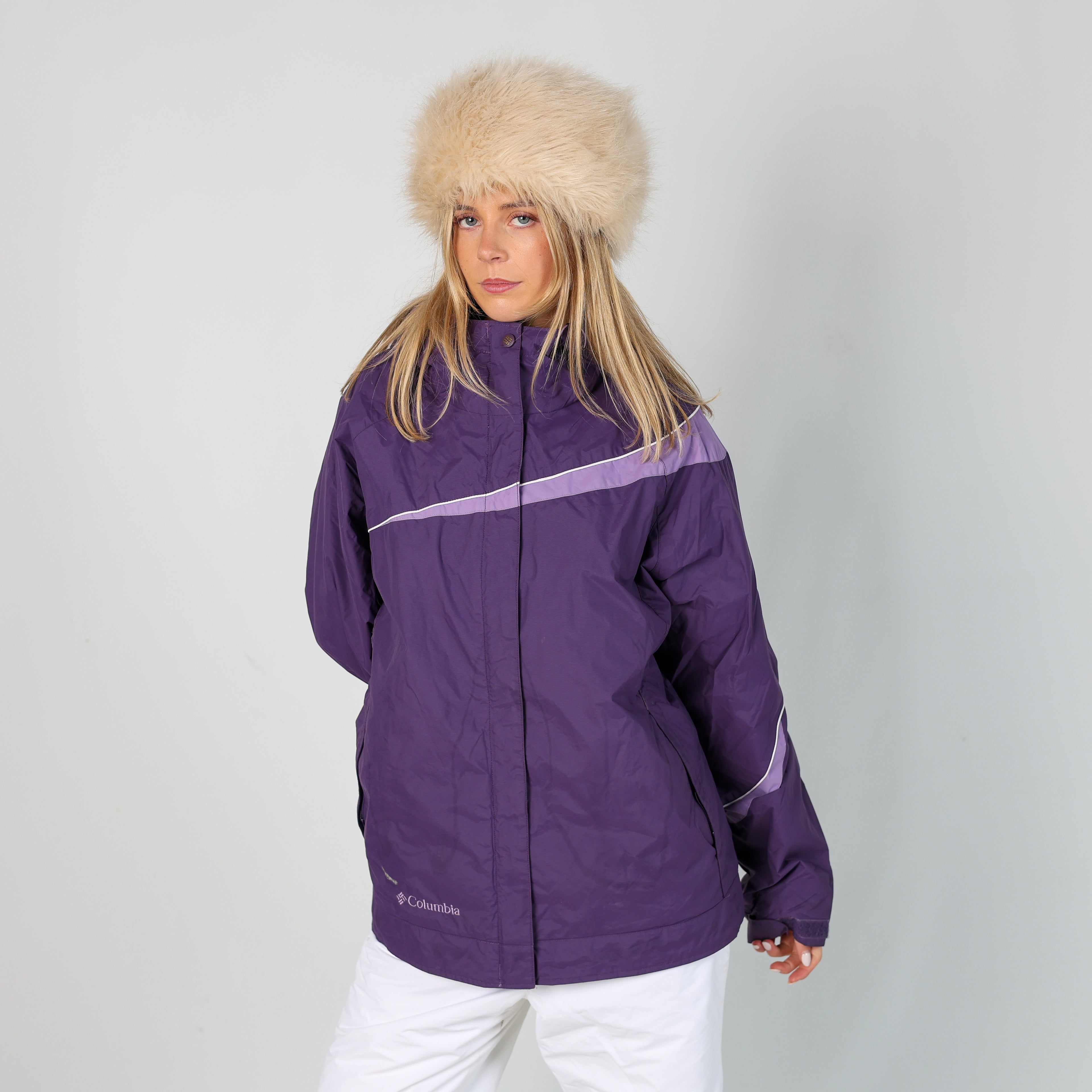 Purple y2ks Columbia Ski Jacket Fleece Lined (XL)
