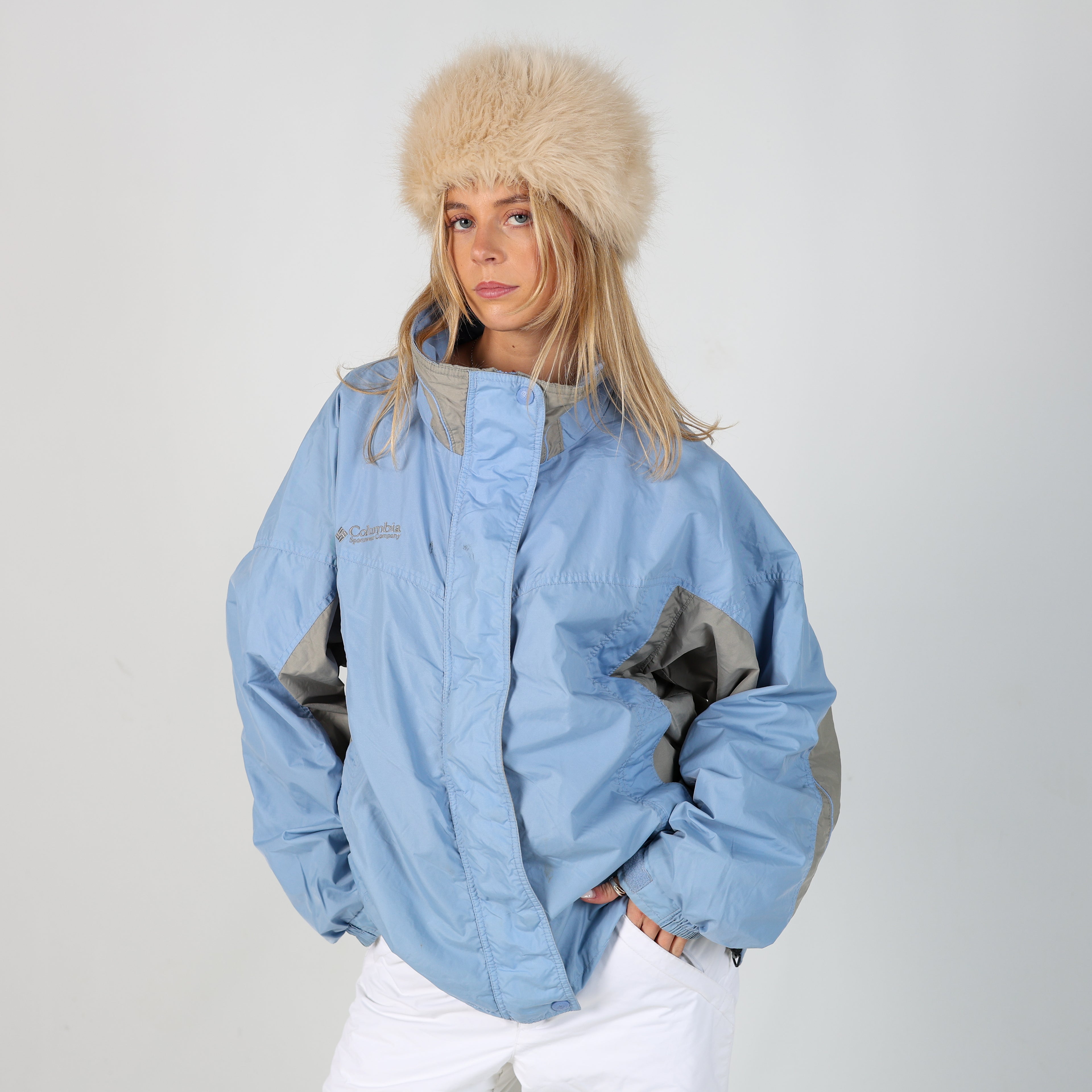 Light Blue y2ks Columbia Ski Jacket  (XL)