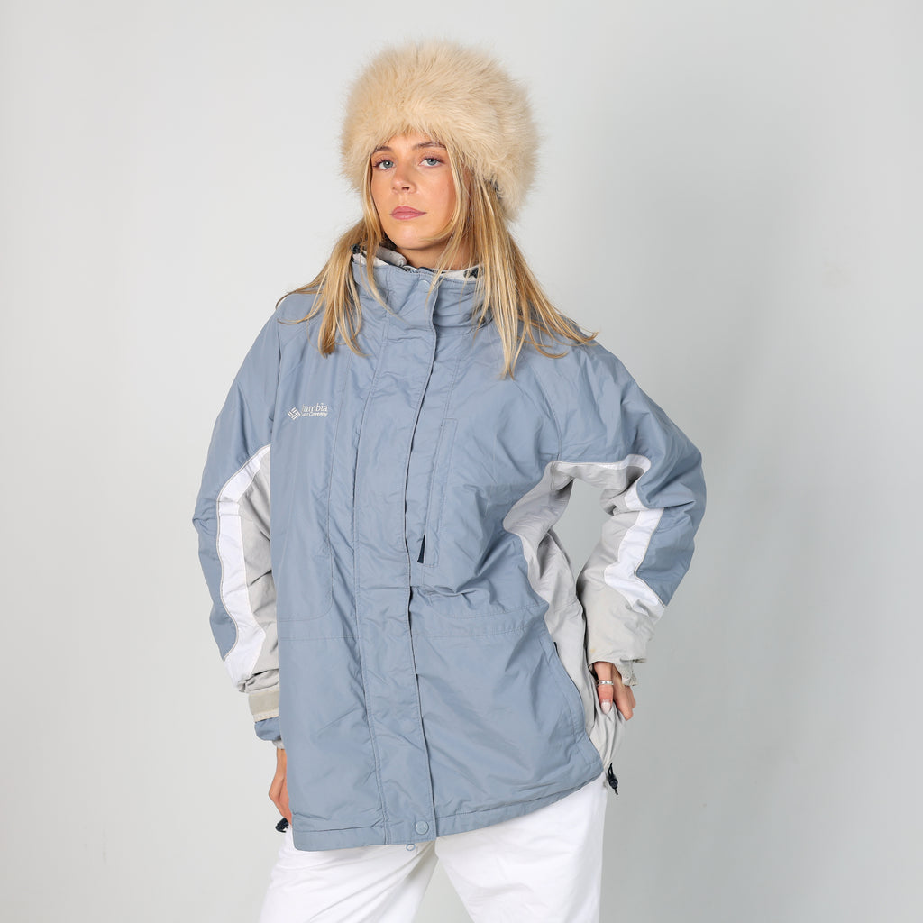 Light Blue y2ks Columbia Ski Jacket Fleece Lined (XL)