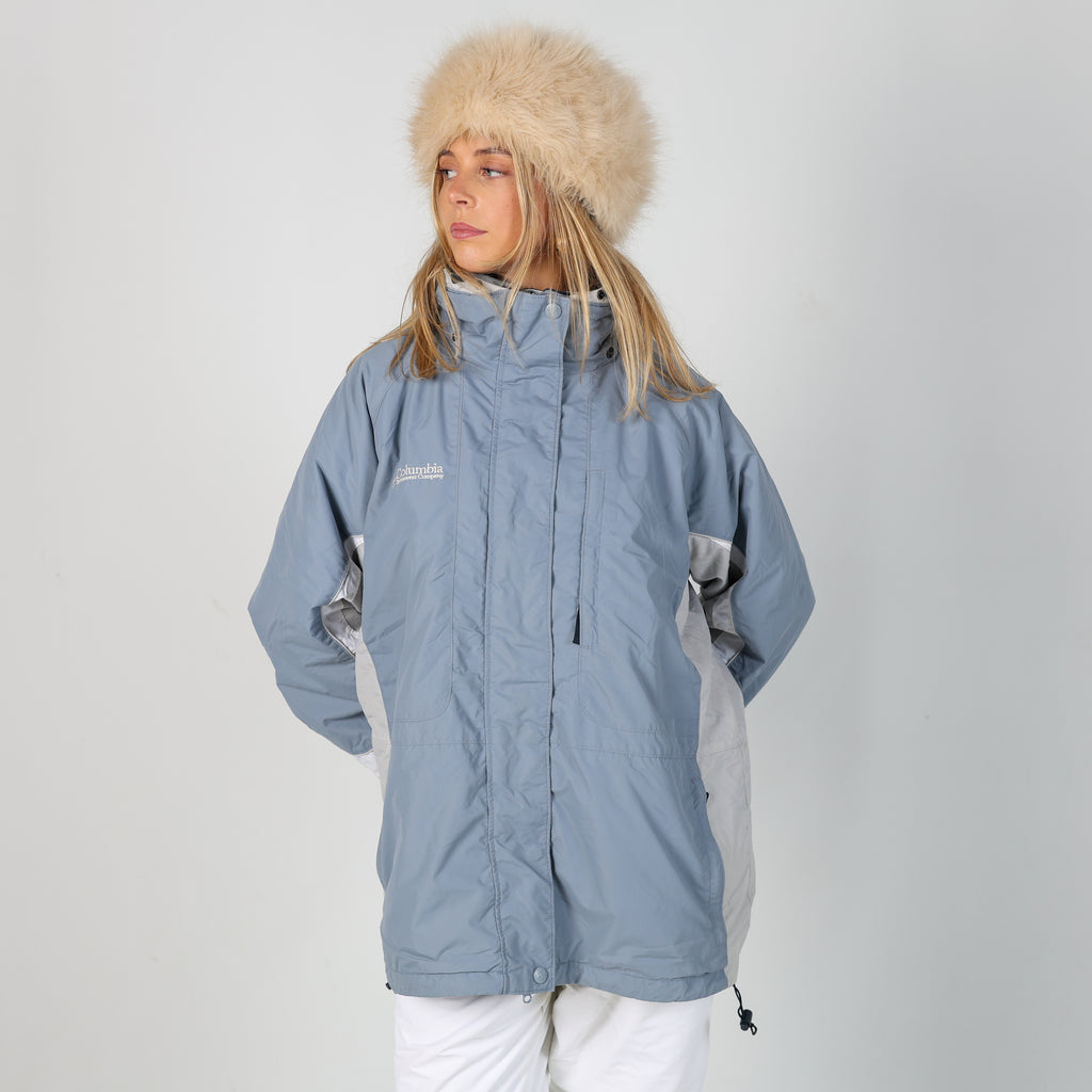 Light Blue y2ks Columbia Ski Jacket Fleece Lined (XL)