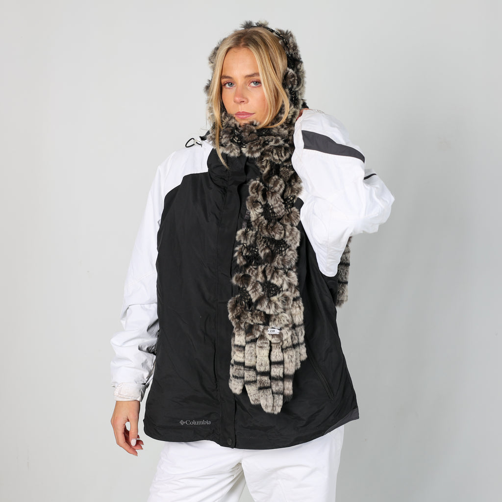 Black y2ks Columbia Ski Jacket Fleece Lined (XL)