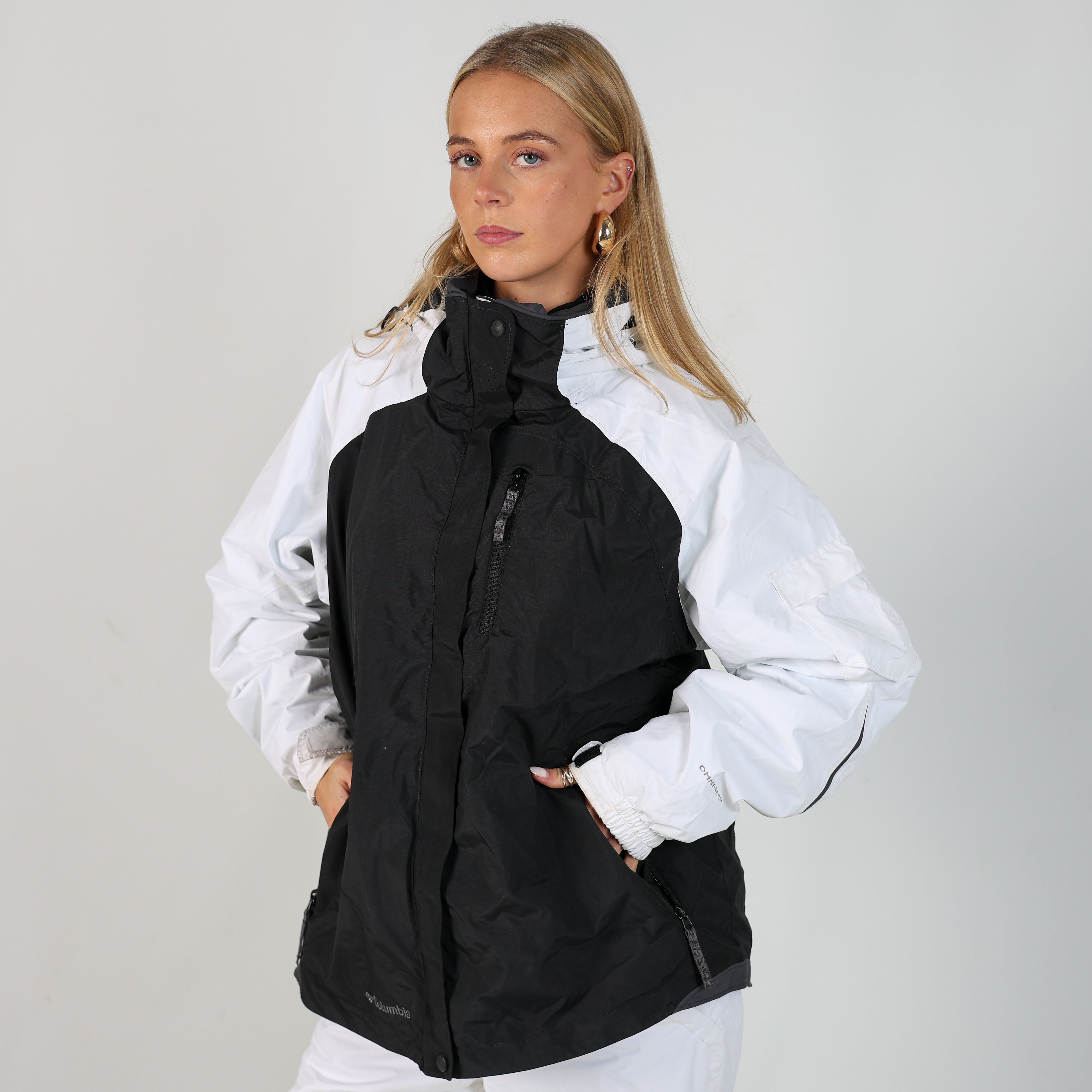 Black y2ks Columbia Ski Jacket Fleece Lined (XL)