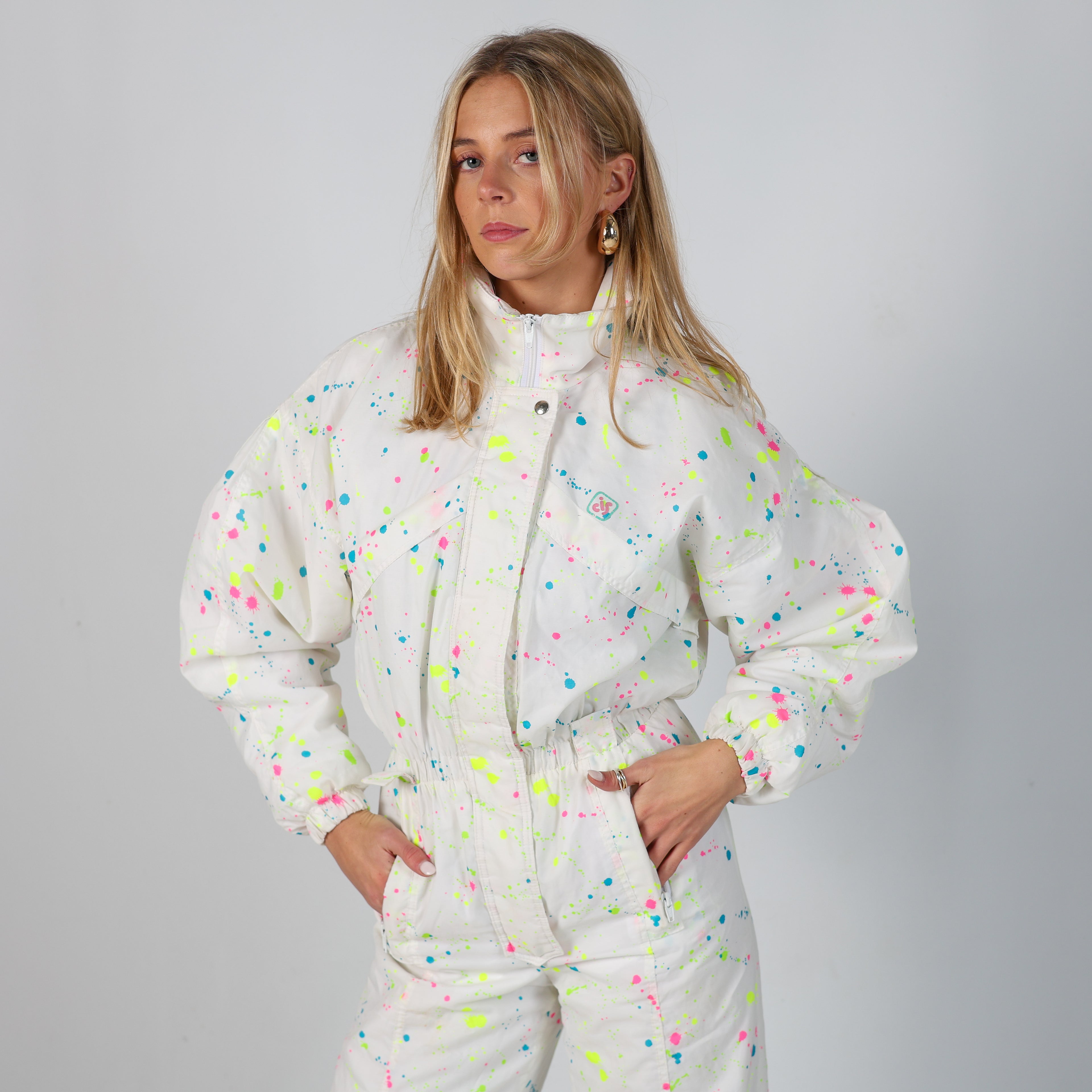 Ivory 80s Cis Sportwear Ski Suit  (XS)