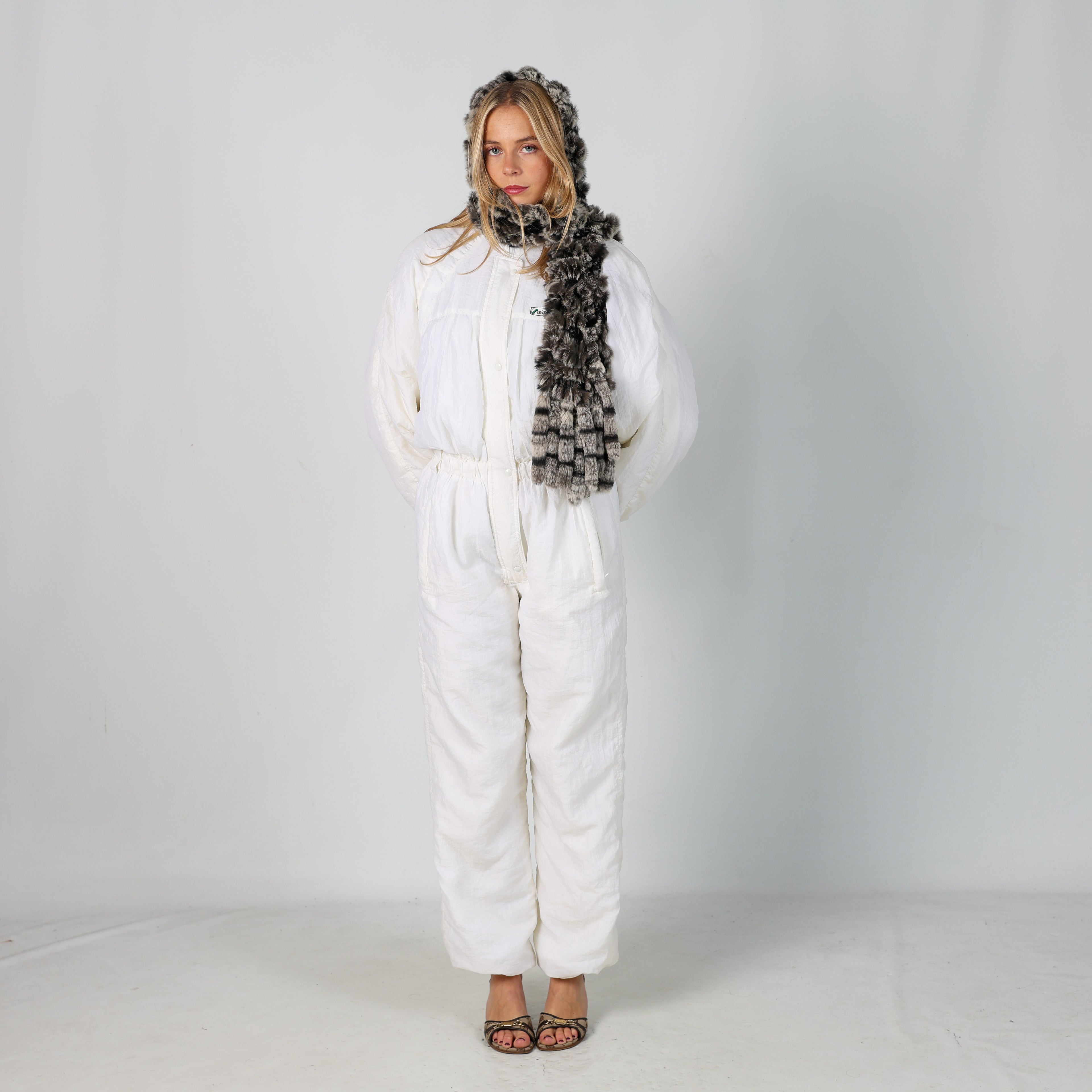 Ivory 80s Stratos Ski Suit  (S)