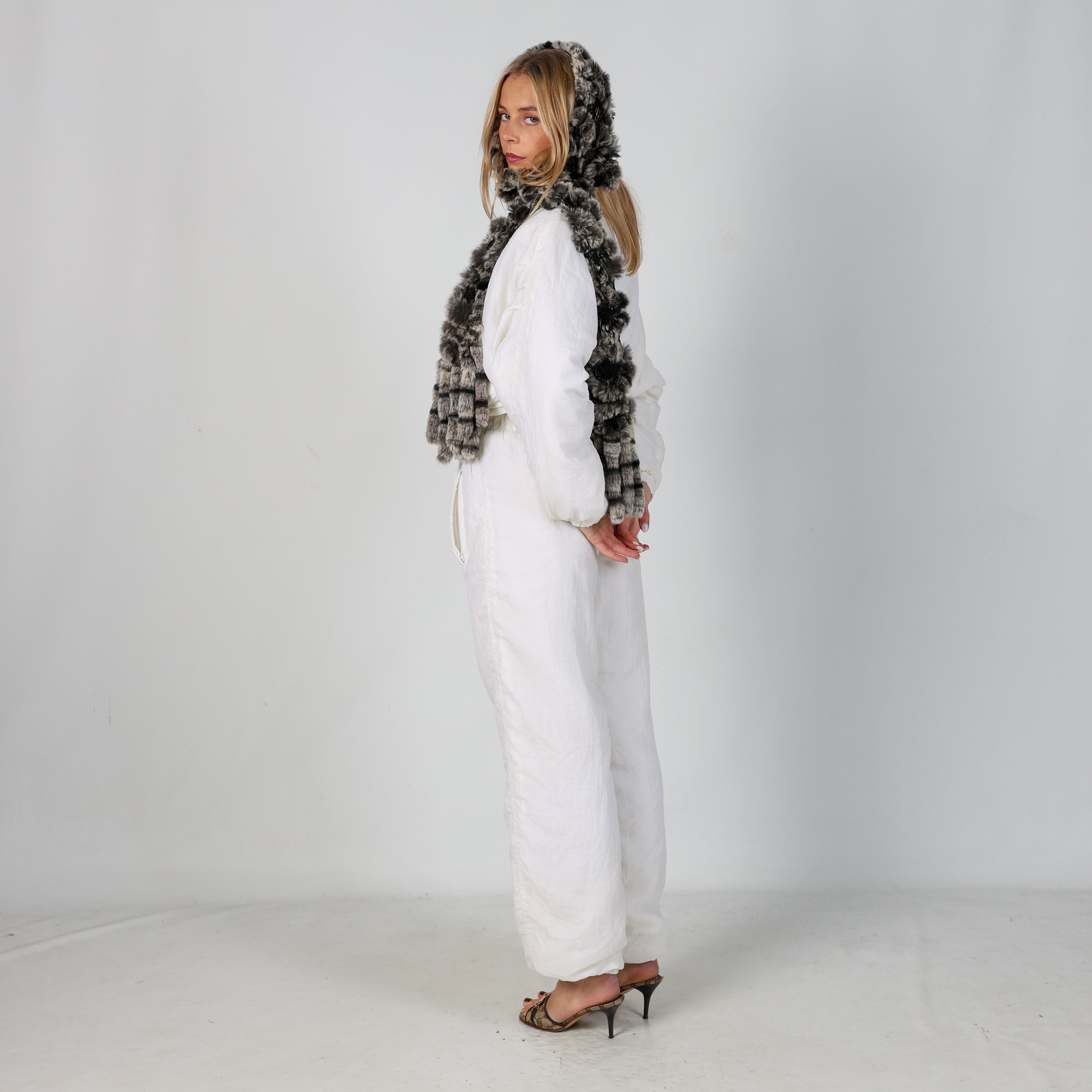 Ivory 80s Stratos Ski Suit  (S)