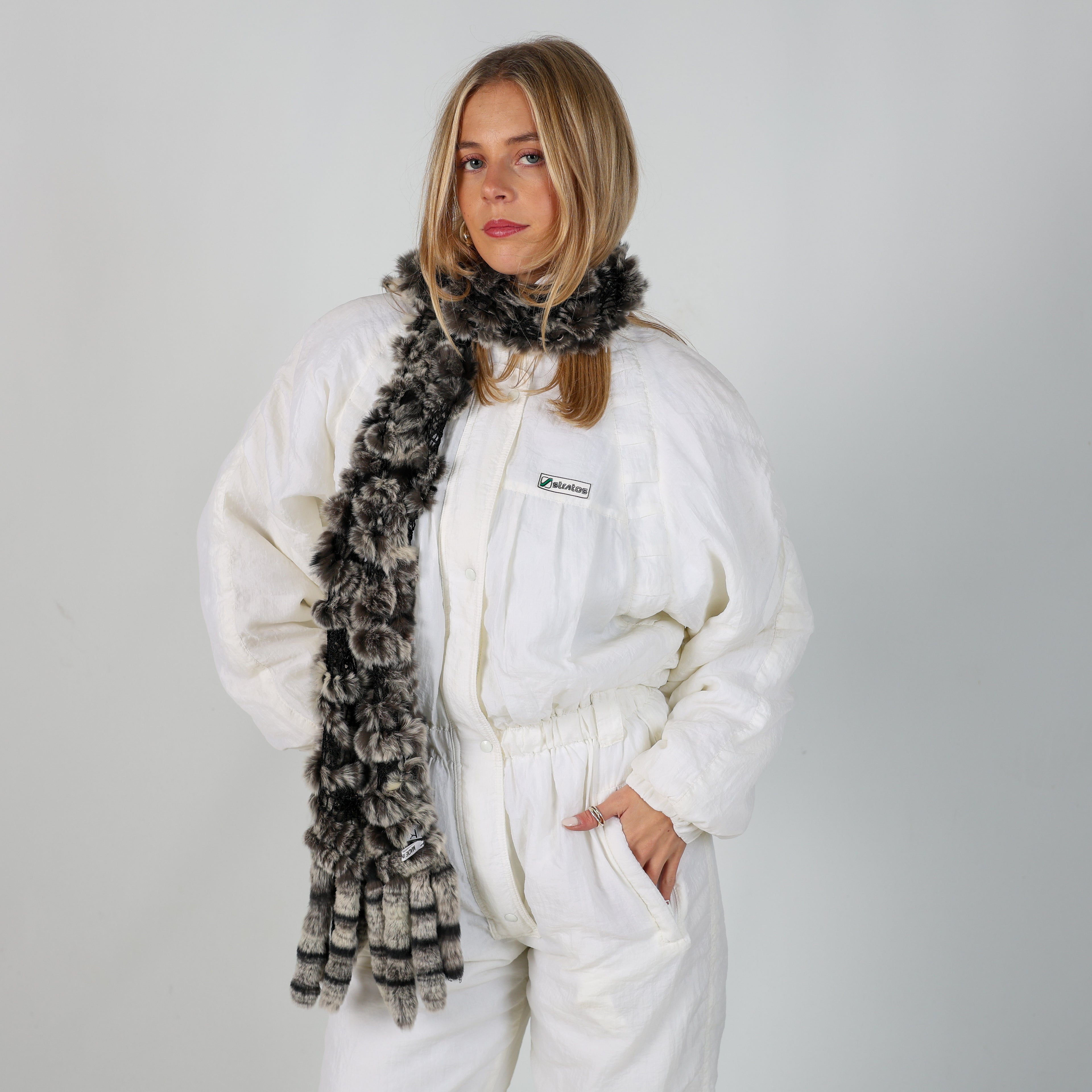 Ivory 80s Stratos Ski Suit  (S)