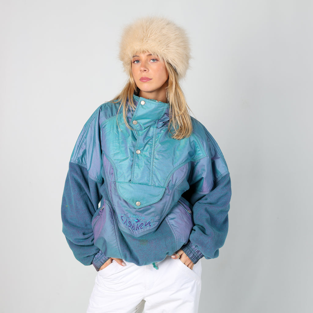 Purple 80s Unbranded Ski Jacket Metallic (L)