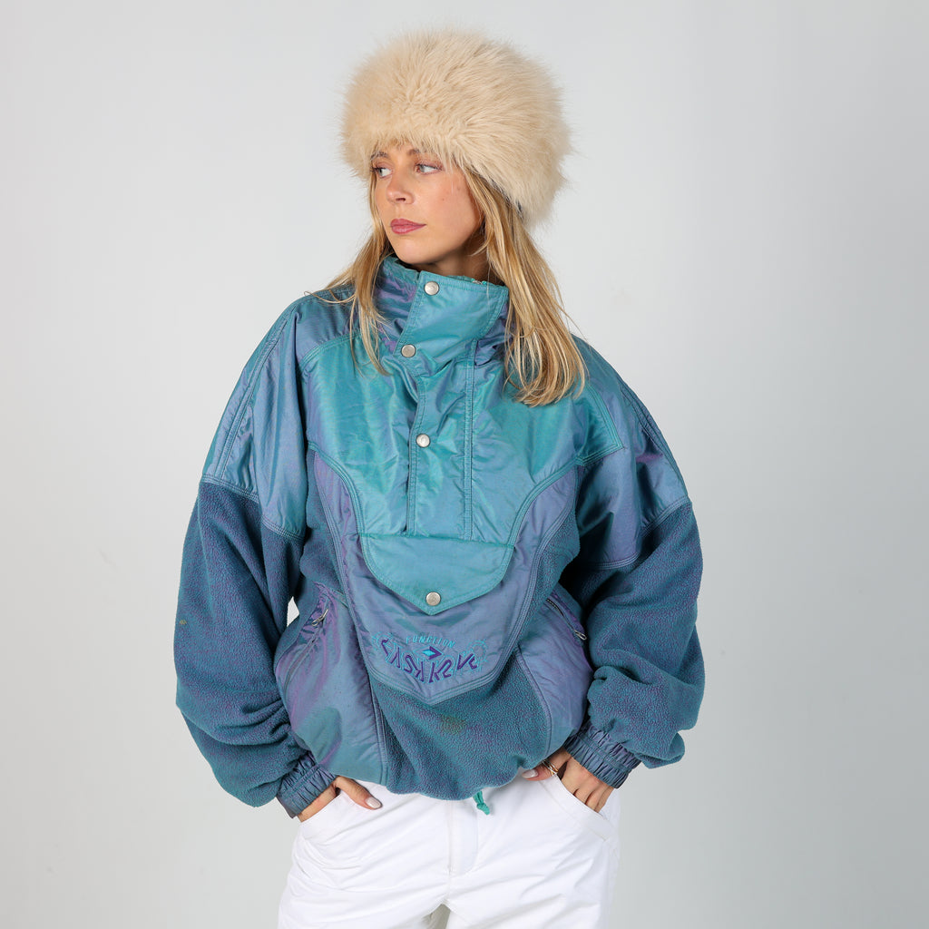 Purple 80s Unbranded Ski Jacket Metallic (L)