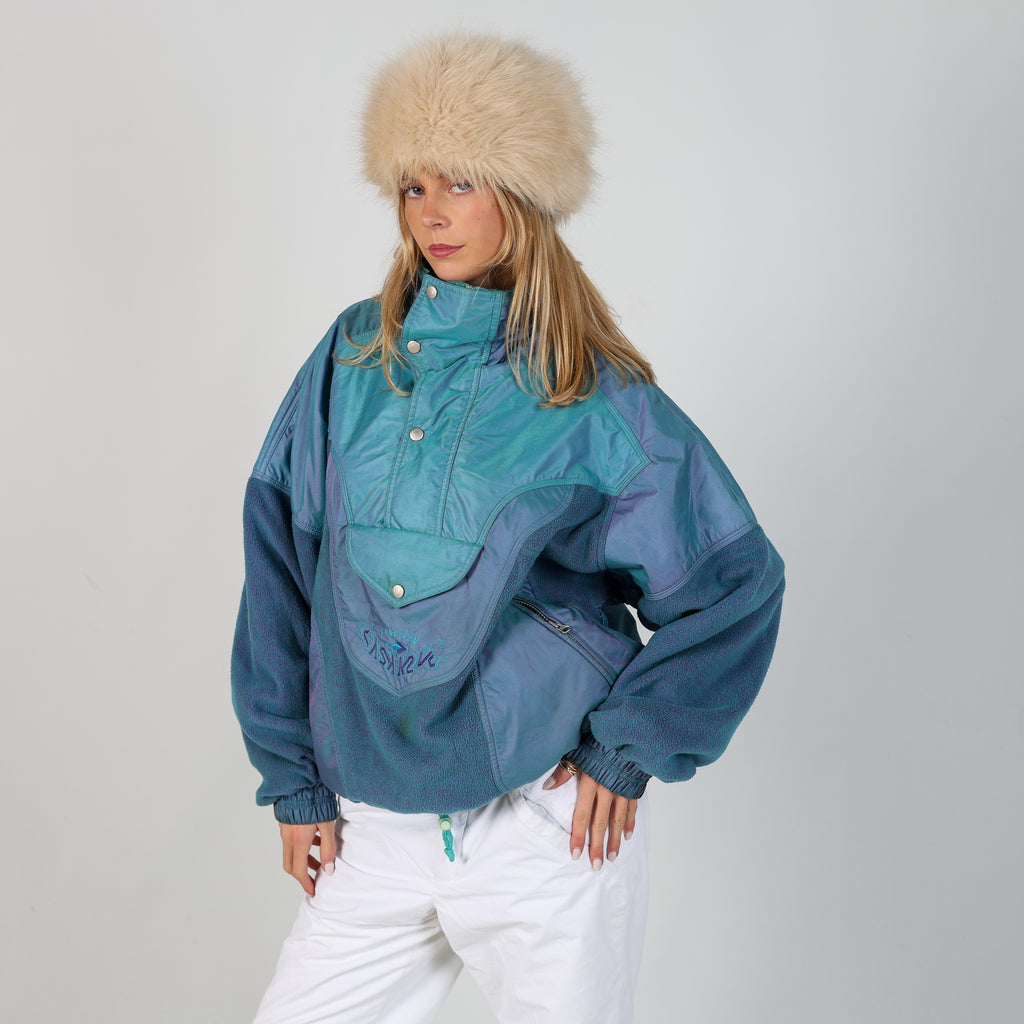 Purple 80s Unbranded Ski Jacket Metallic (L)