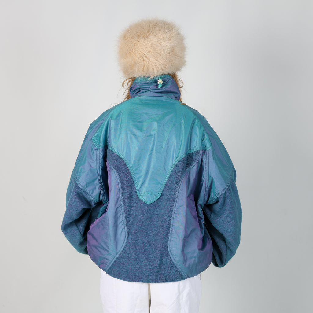 Purple 80s Unbranded Ski Jacket Metallic (L)