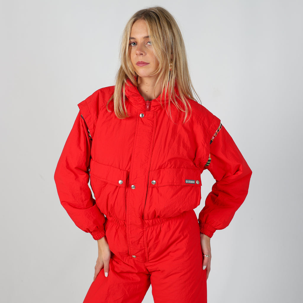 Red 90s Colmar Ski Suit  (S)