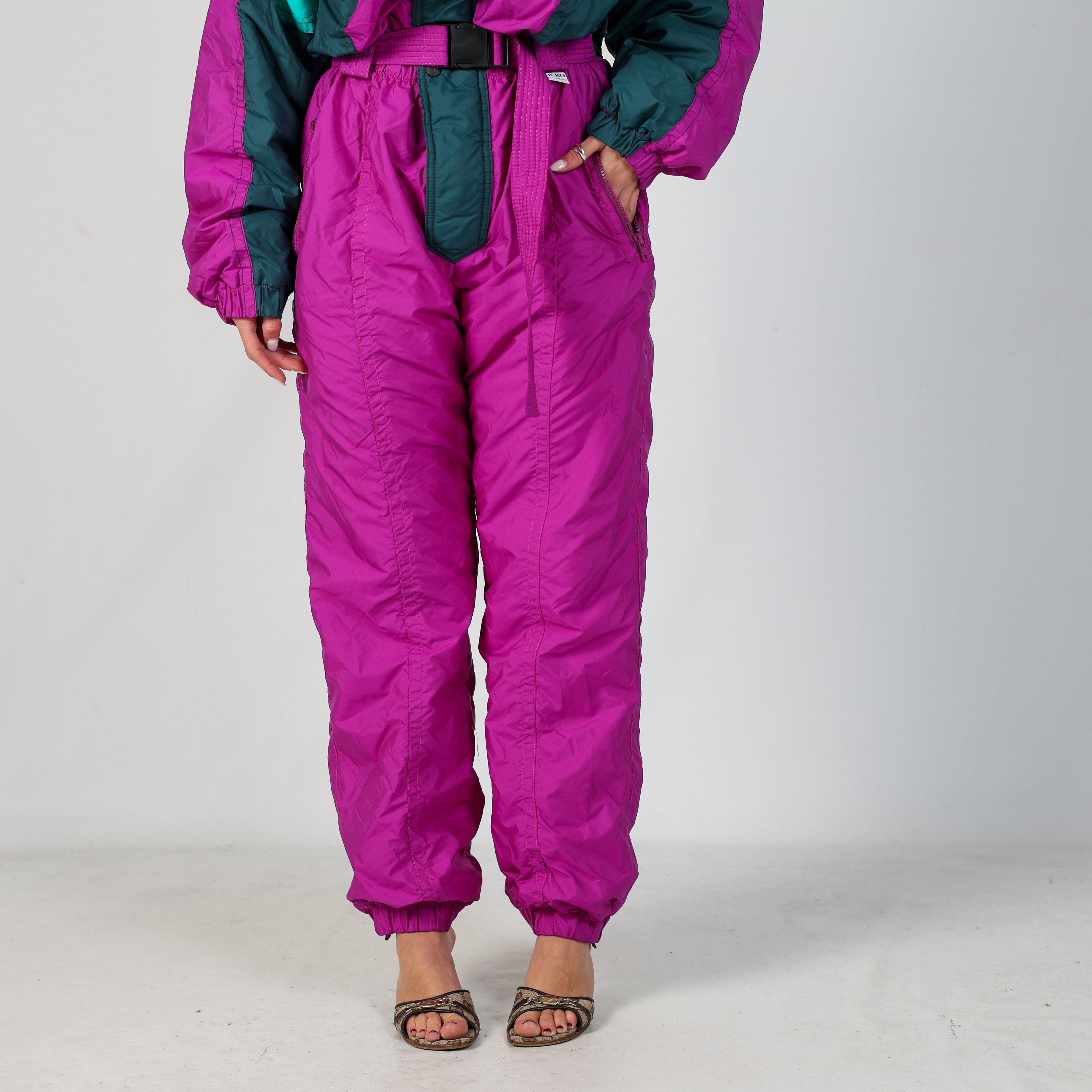 Purple 80s Creato in Italia Ski Suit  (L)