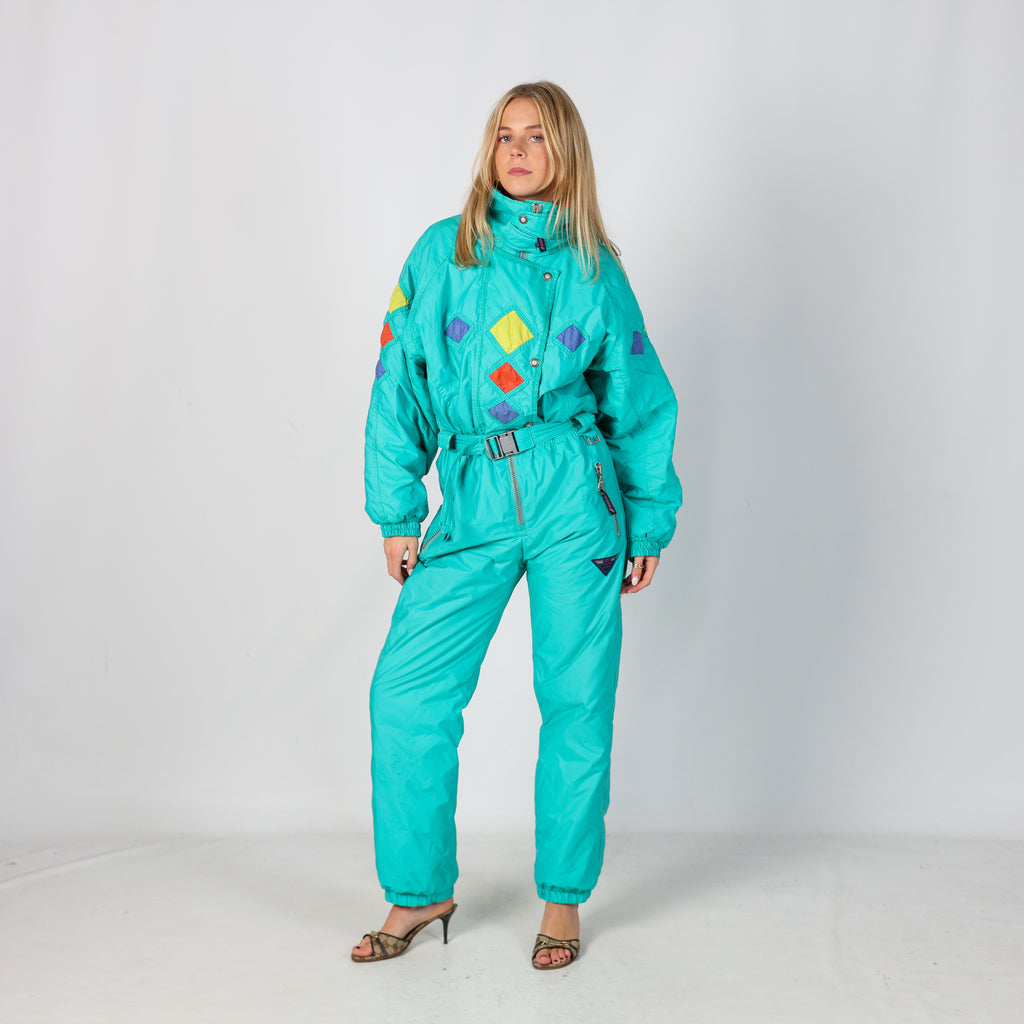 Turquoise 80s Brugi Ski Suit  (S)