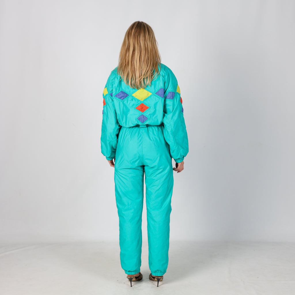 Turquoise 80s Brugi Ski Suit  (S)