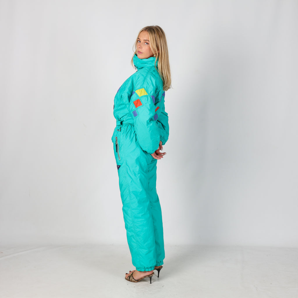 Turquoise 80s Brugi Ski Suit  (S)