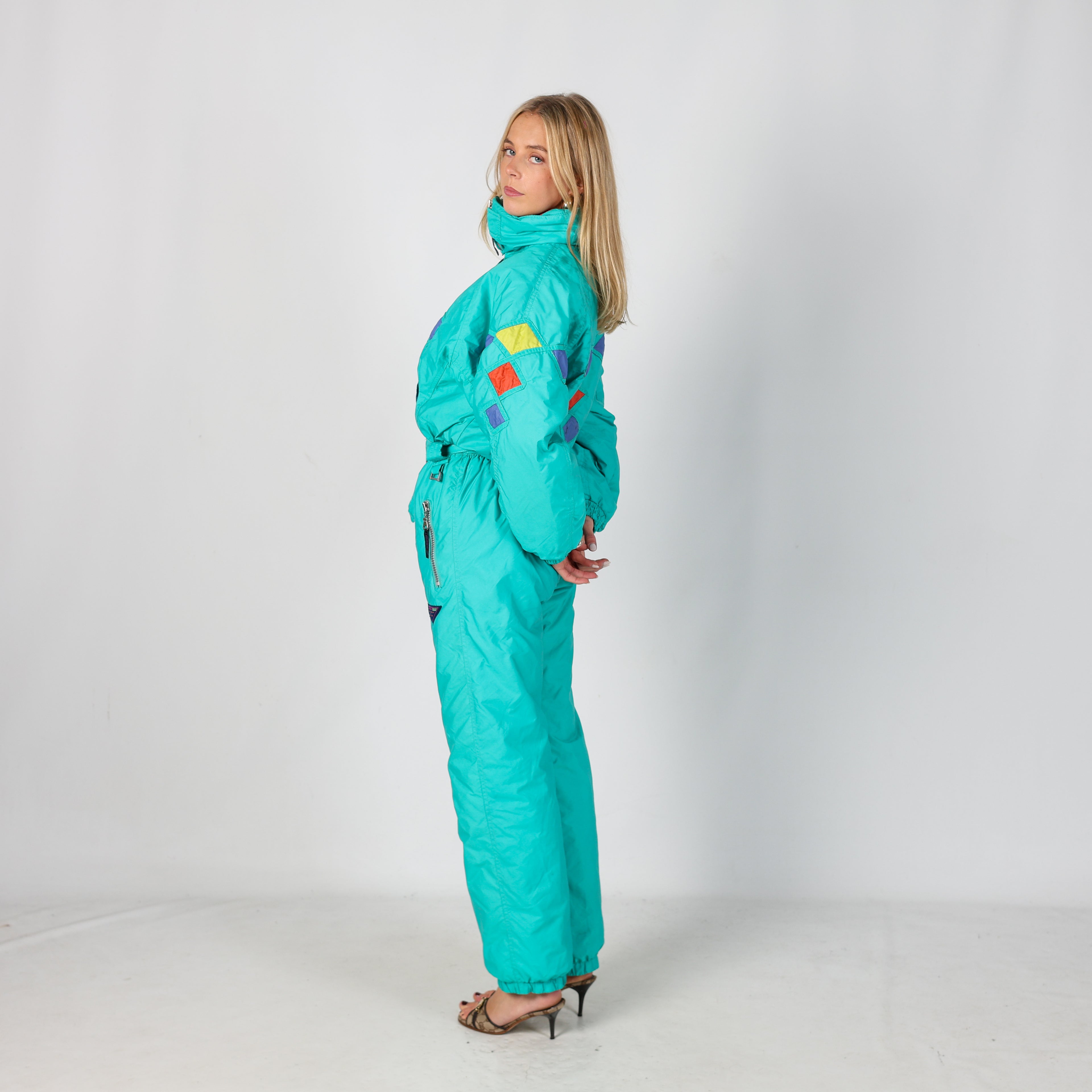 Turquoise 80s Brugi Ski Suit  (S)