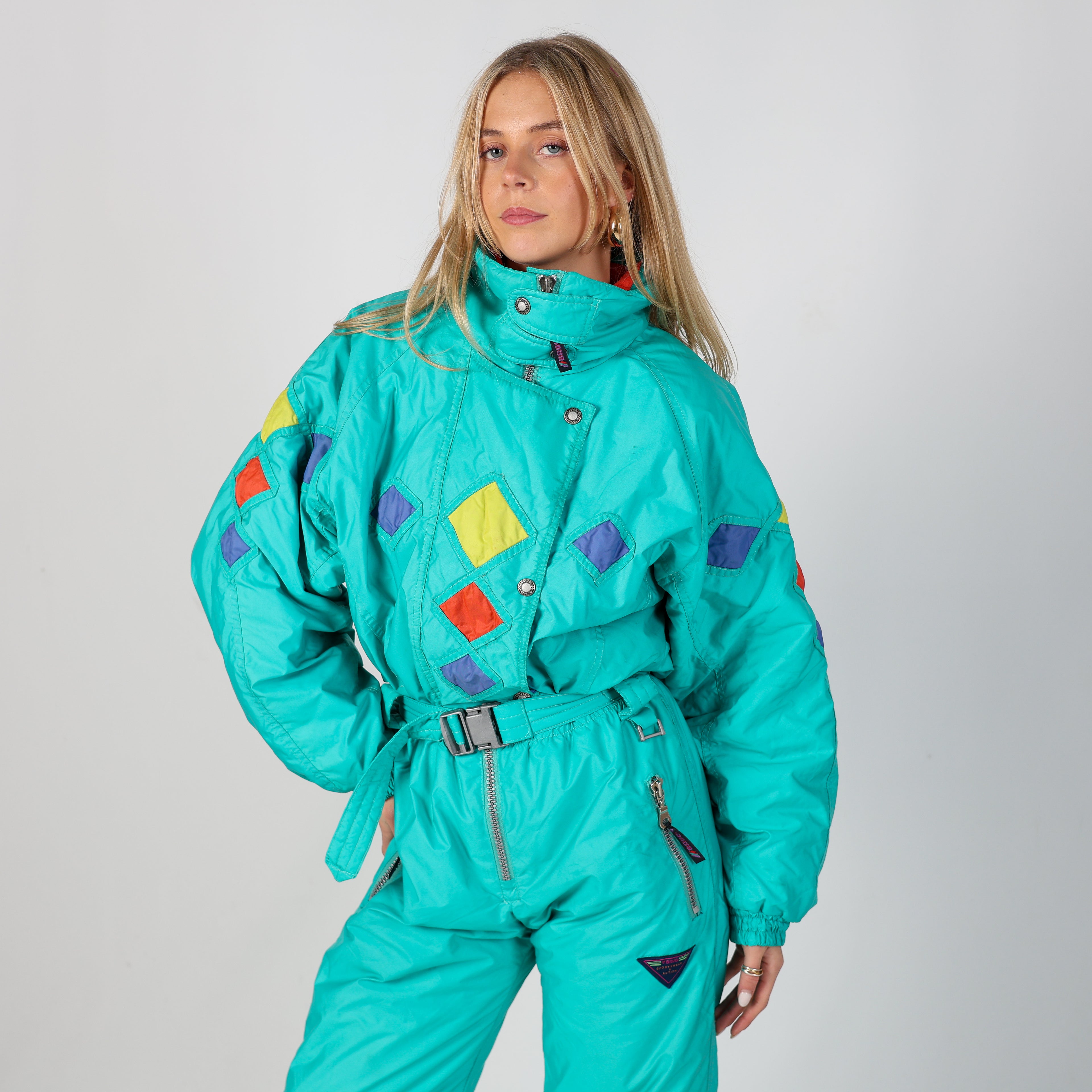 Turquoise 80s Brugi Ski Suit  (S)