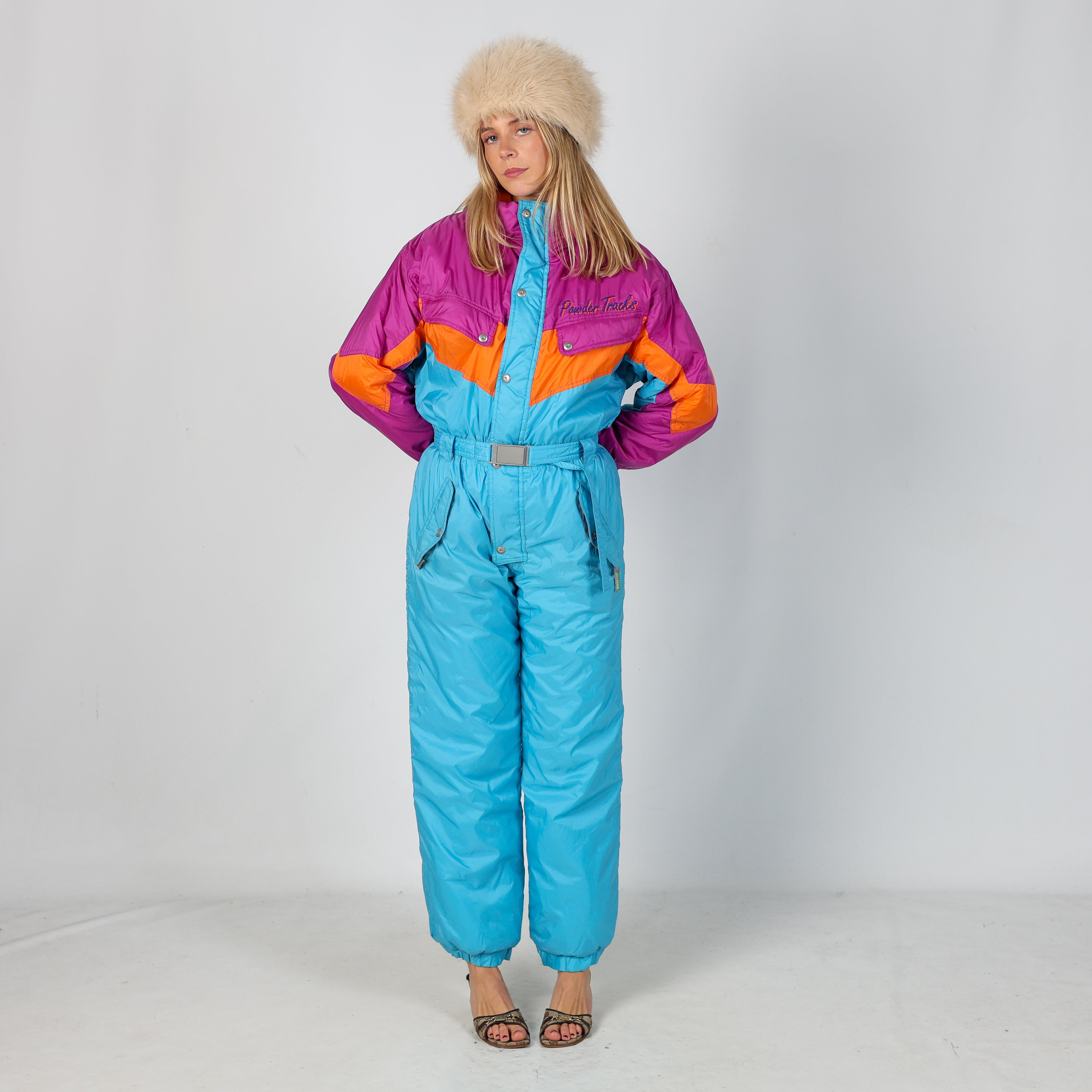 Blue 90s Cacao Ski Suit  (S)