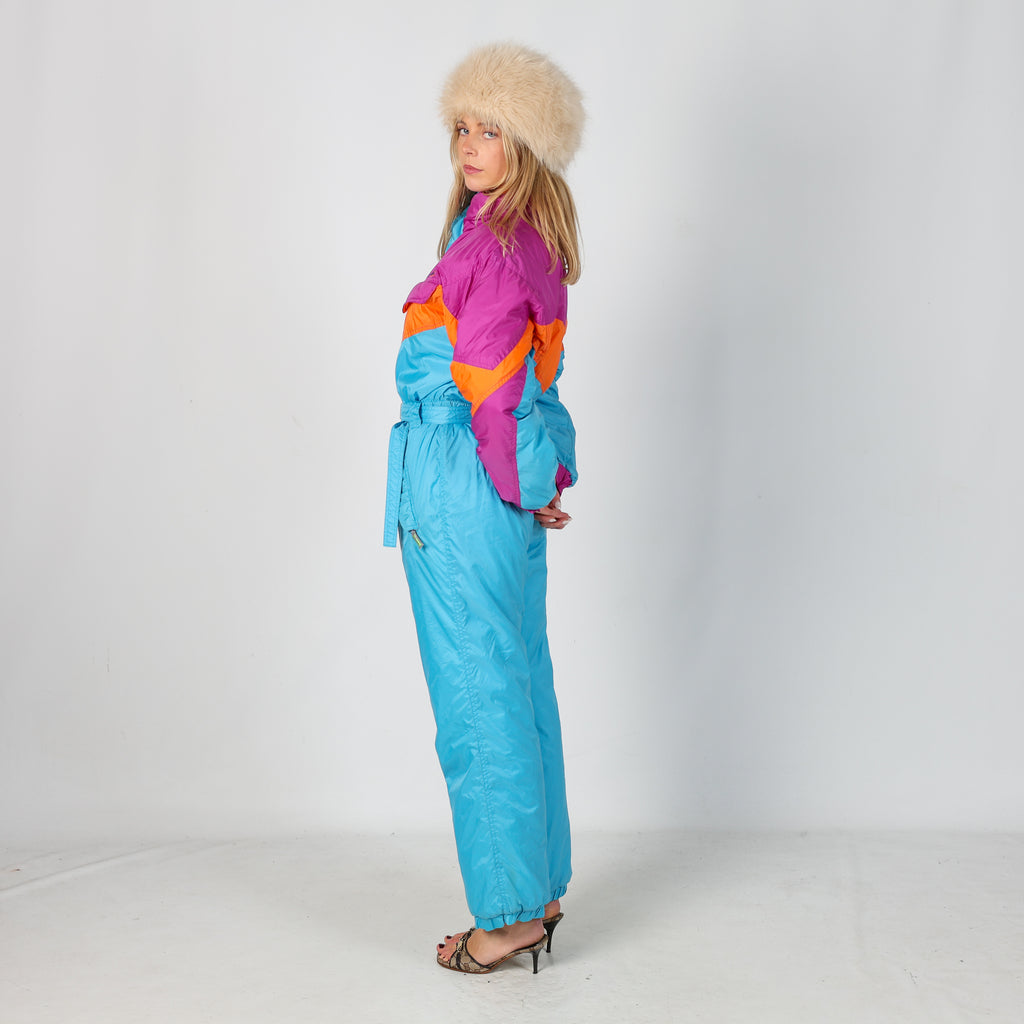 Blue 90s Cacao Ski Suit  (S)