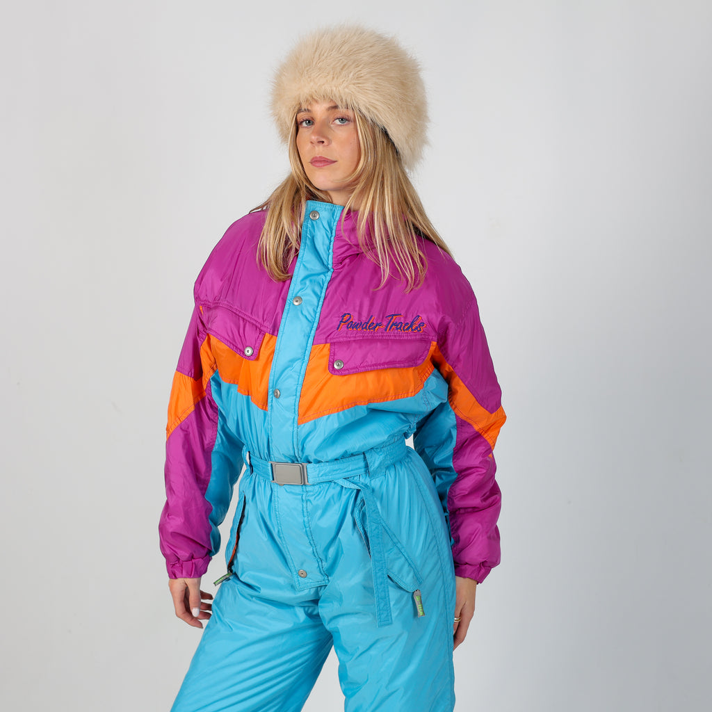 Blue 90s Cacao Ski Suit  (S)