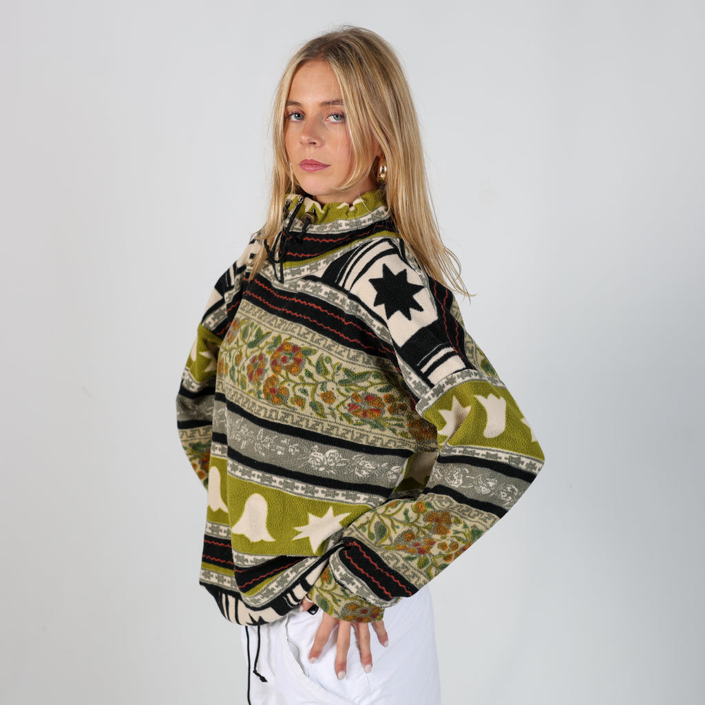 Light Green 80s Unbranded Ski Fleece  (M)