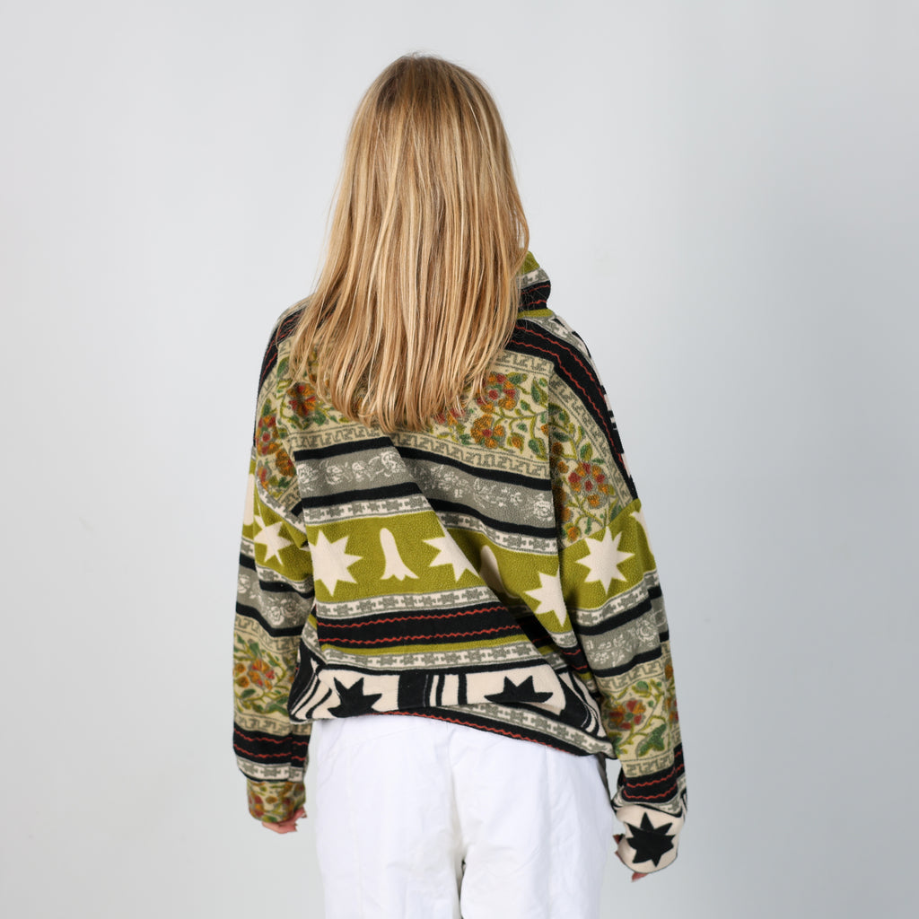 Light Green 80s Unbranded Ski Fleece  (M)