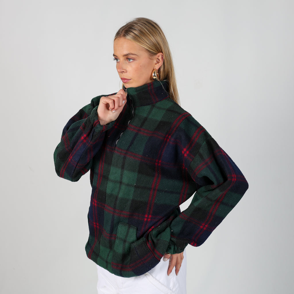 Dark Green 90s Unbranded Ski Fleece  (M)