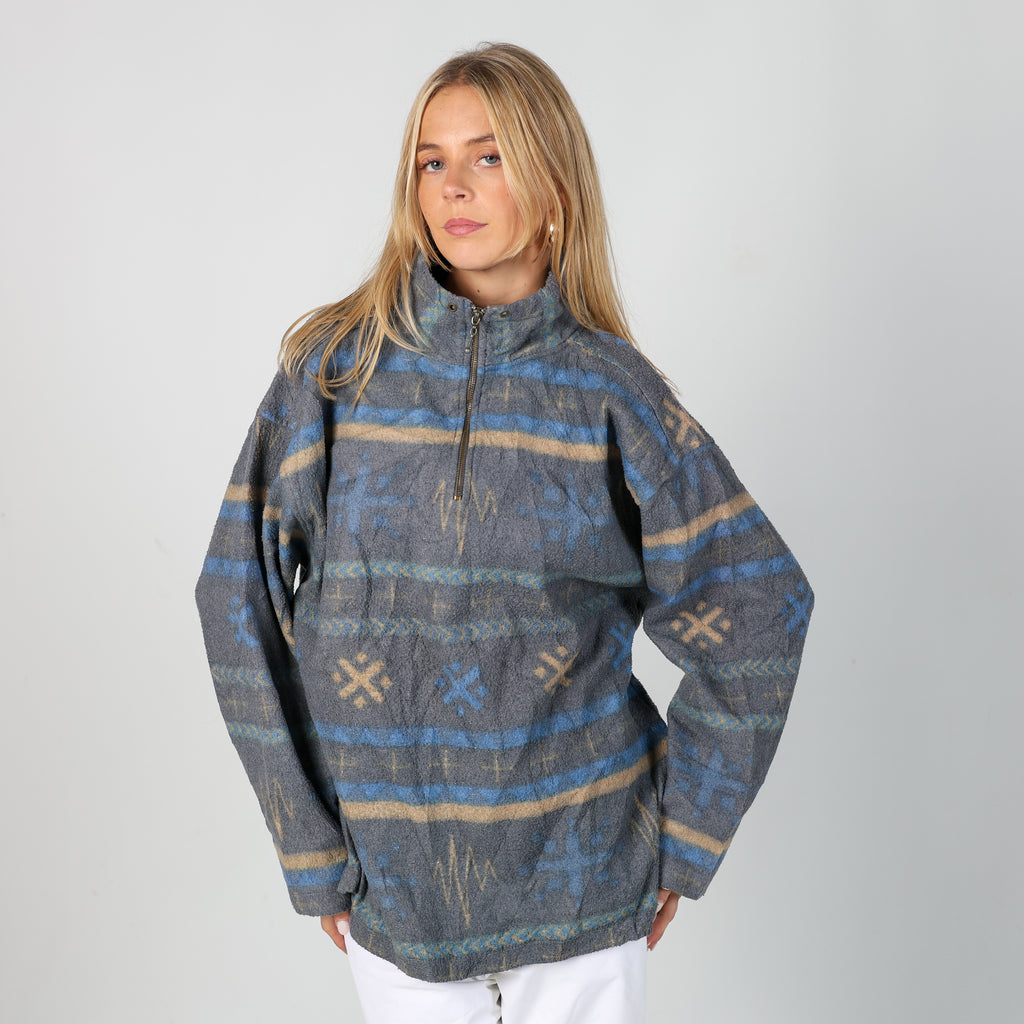 Grey 80s 2nd Impulse Ski Fleece  (M)